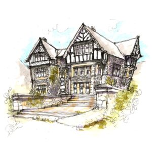 Leaning into Character, Bodnant House Print