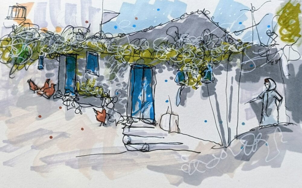 Original mini art- 80's Corfu