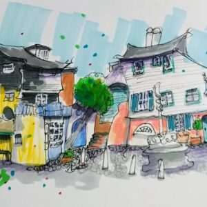 Original mini art- Portmeirion